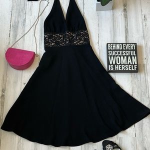 Jones NY Black Halter Cocktail Dress